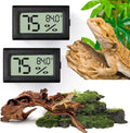 Digital Reptile Thermometer & Humidity Gauge 2-Pack