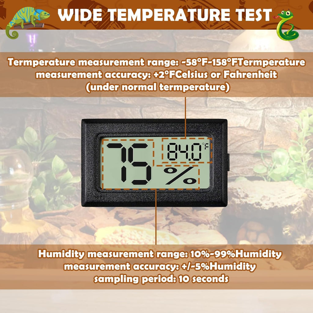 Digital Reptile Thermometer & Humidity Gauge 2-Pack - Detail view