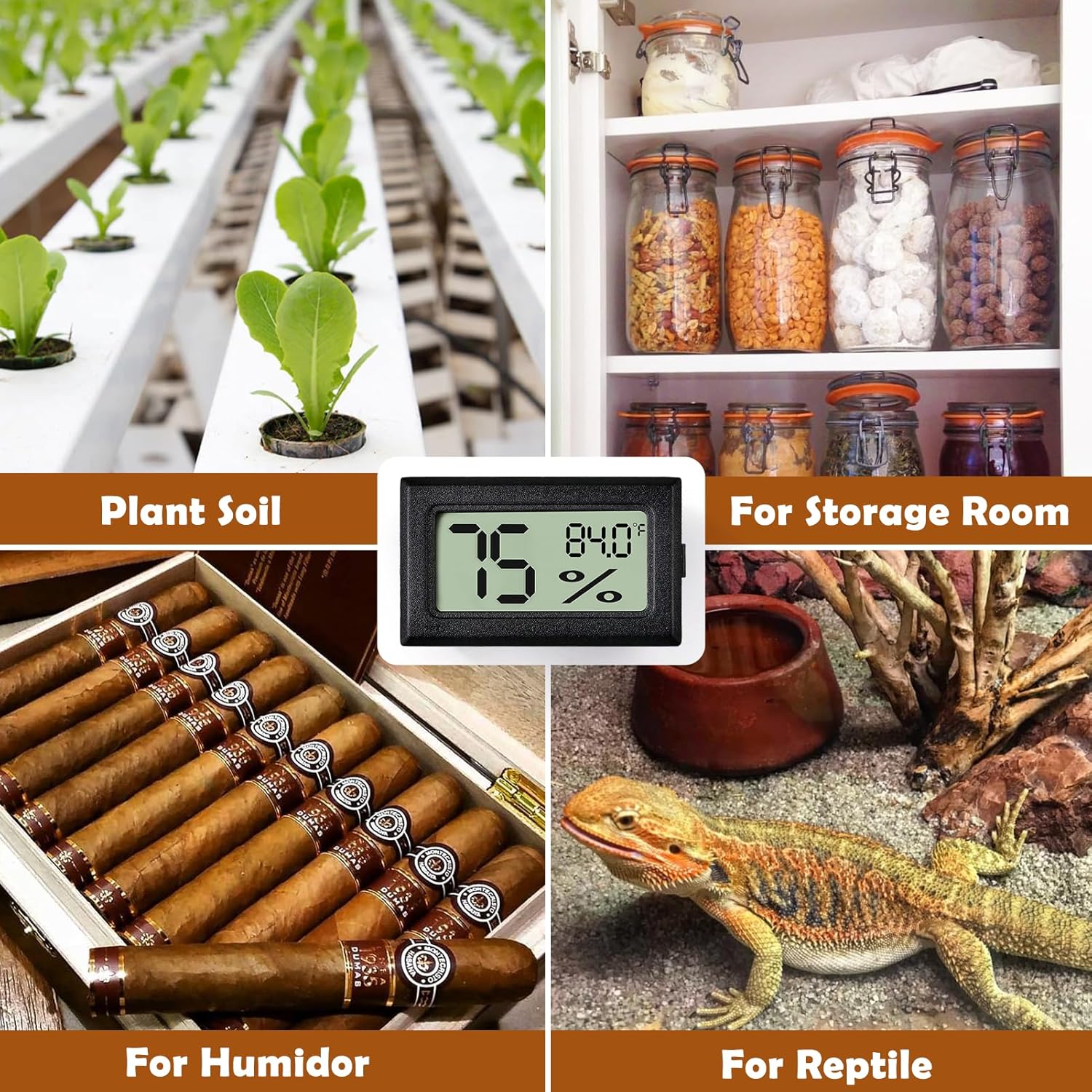 Digital Reptile Thermometer & Humidity Gauge 2-Pack - Packaging