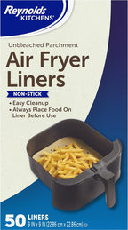 Reynolds Air Fryer Liners, 50 Count Parchment Sheets