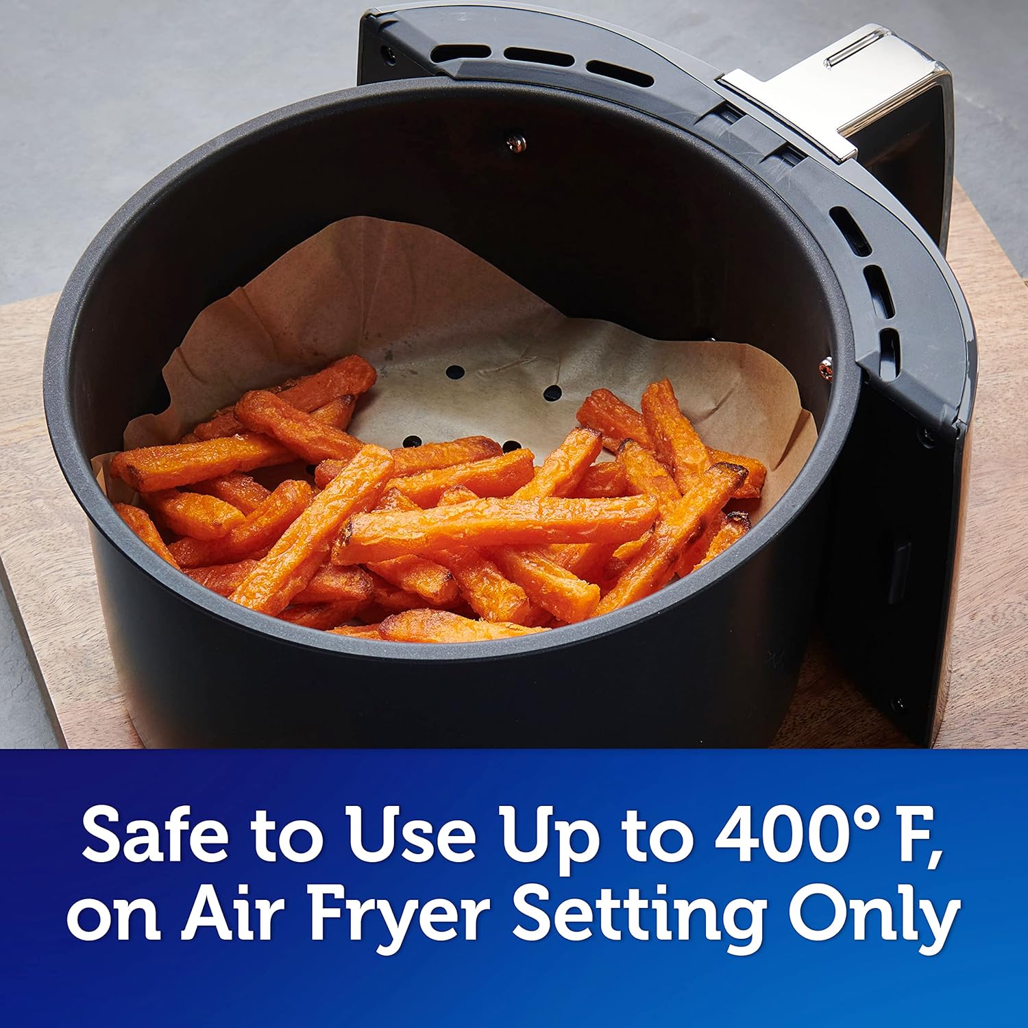 Reynolds Air Fryer Liners, 50 Count Parchment Sheets - In use
