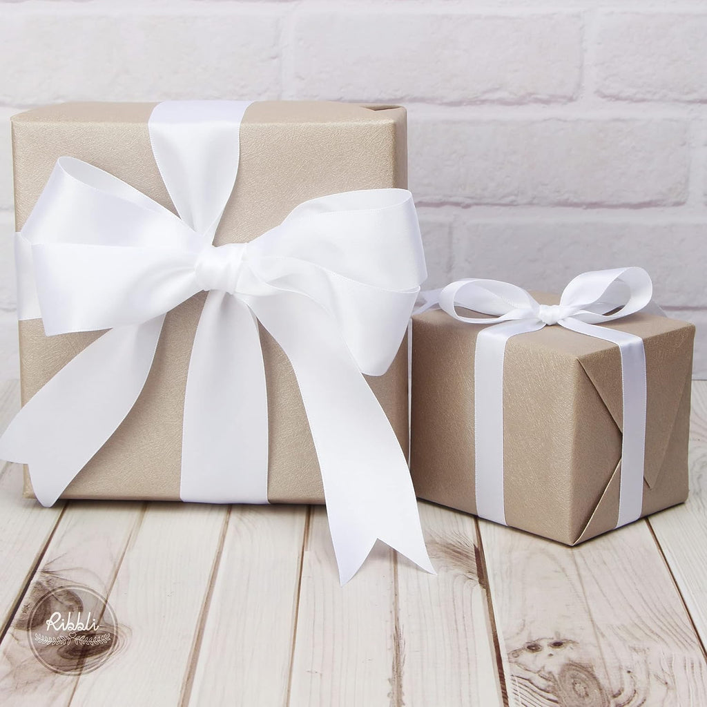 Ribbli White Satin Ribbon, 1-1/2 In x 25 Yards - Alternate angle