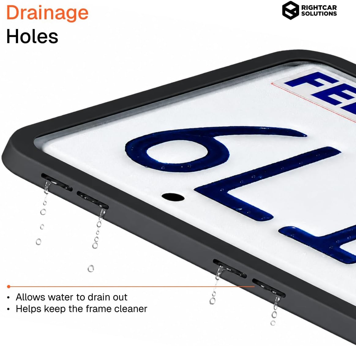 Rightcar Solutions Silicone License Plate Frame - Close-up