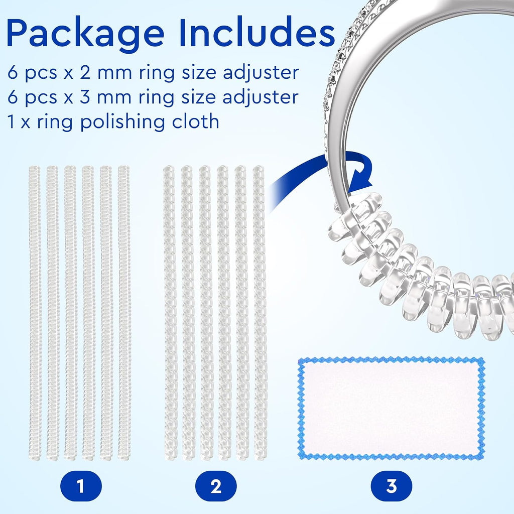 Ring Size Adjuster 12-Pack for Loose Rings - Detail view