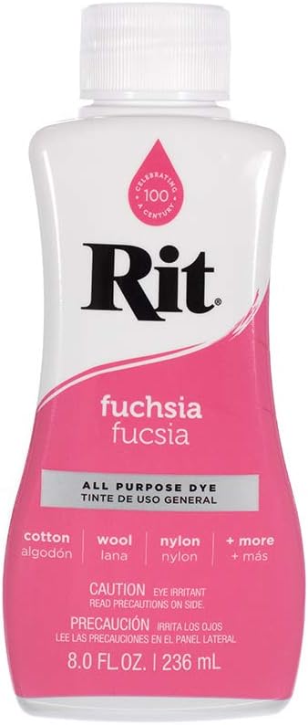 Rit Liquid Fabric Dye, 8 Oz, Fuchsia