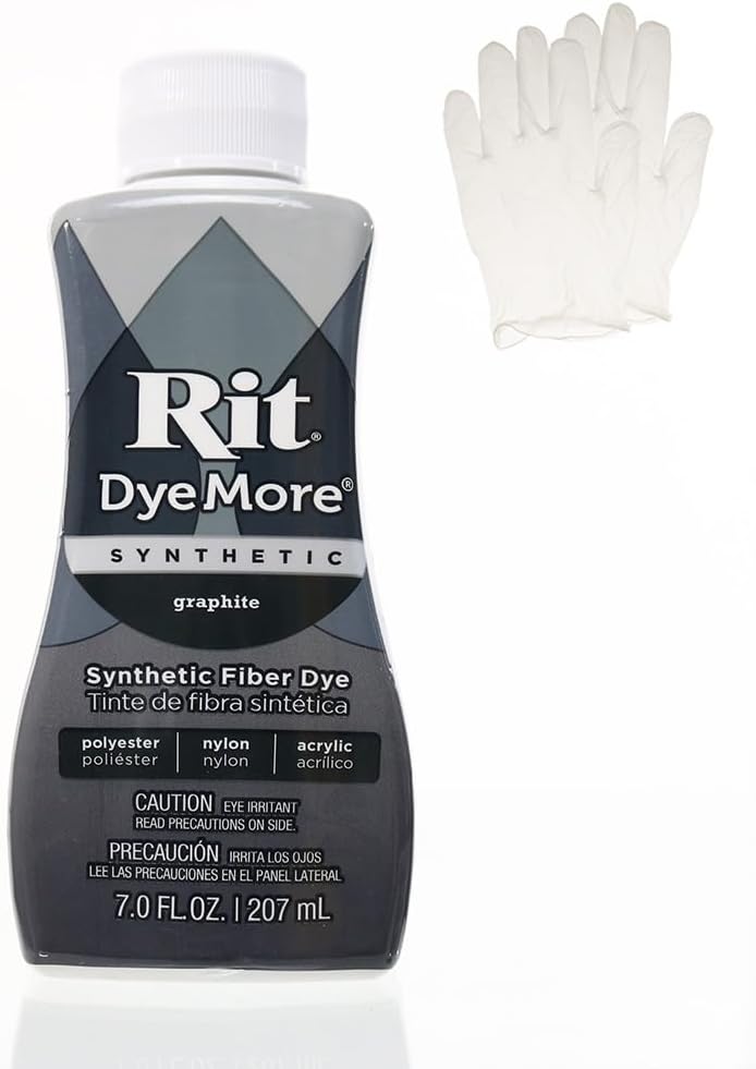 Rit DyeMore Dye with Gloves, 7 Oz, Graphite