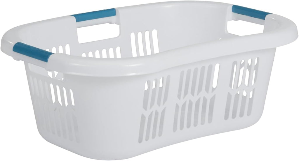 Rubbermaid Large Hip-Hugger Laundry Basket, White