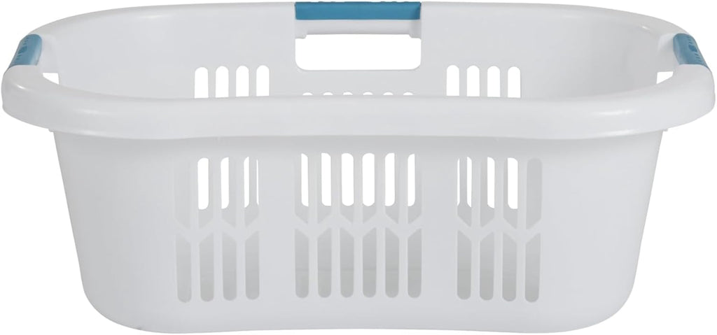 Rubbermaid Large Hip-Hugger Laundry Basket, White - Detail view