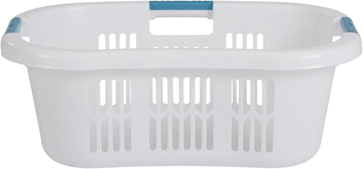 Rubbermaid Large Hip-Hugger Laundry Basket, White - Detail view