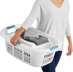 Rubbermaid Large Hip-Hugger Laundry Basket, White - Alternate angle