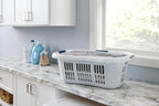 Rubbermaid Large Hip-Hugger Laundry Basket, White - Close-up