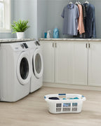 Rubbermaid Large Hip-Hugger Laundry Basket, White - Size reference