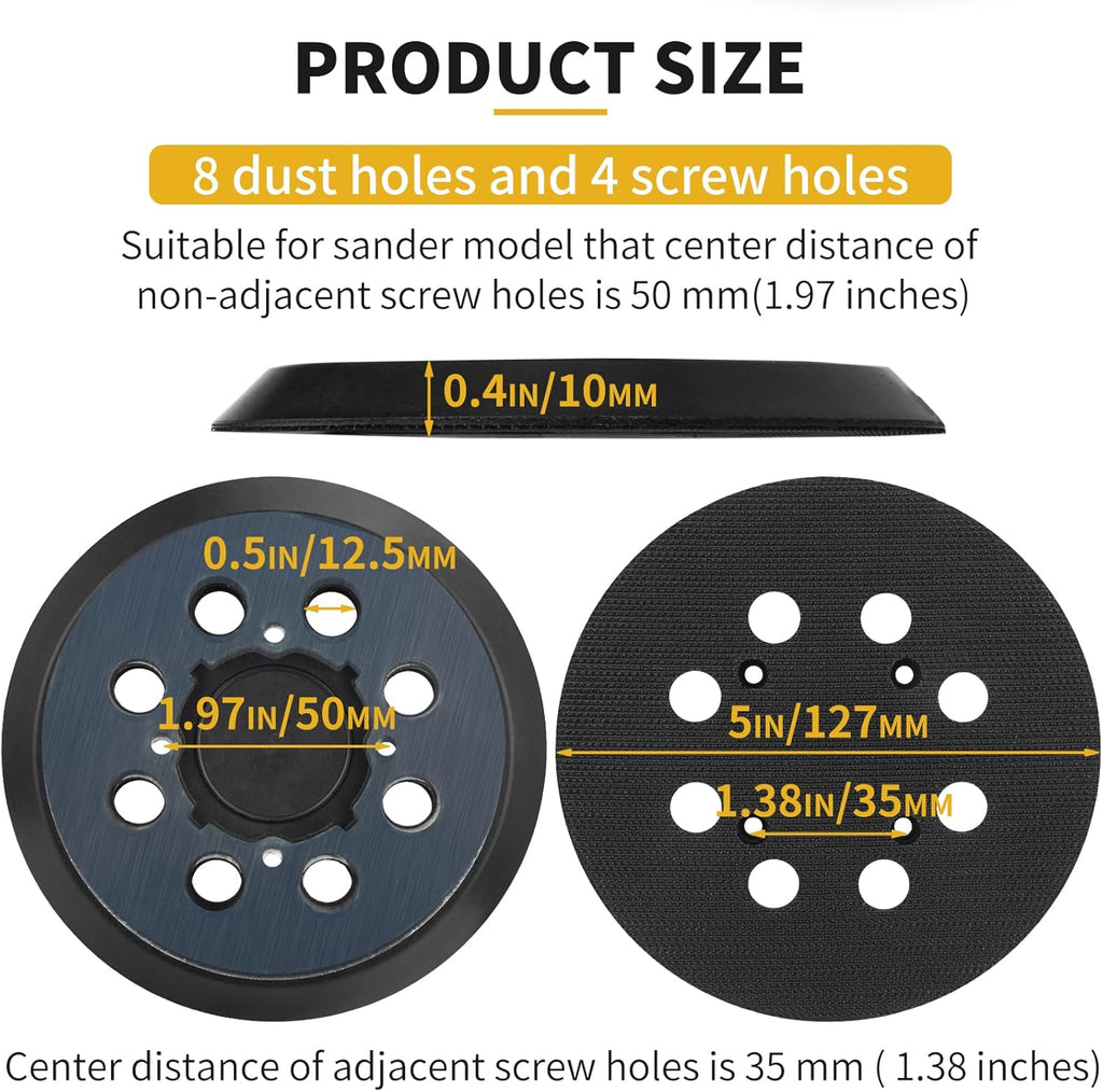 Gnellkoor Sander Pad Replacement for DeWalt - Alternate angle