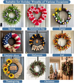 Sattiyrch Over The Door Wreath Hanger, Black - Alternate angle