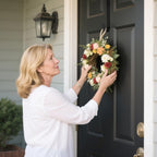 Sattiyrch Over The Door Wreath Hanger, Black - Size reference