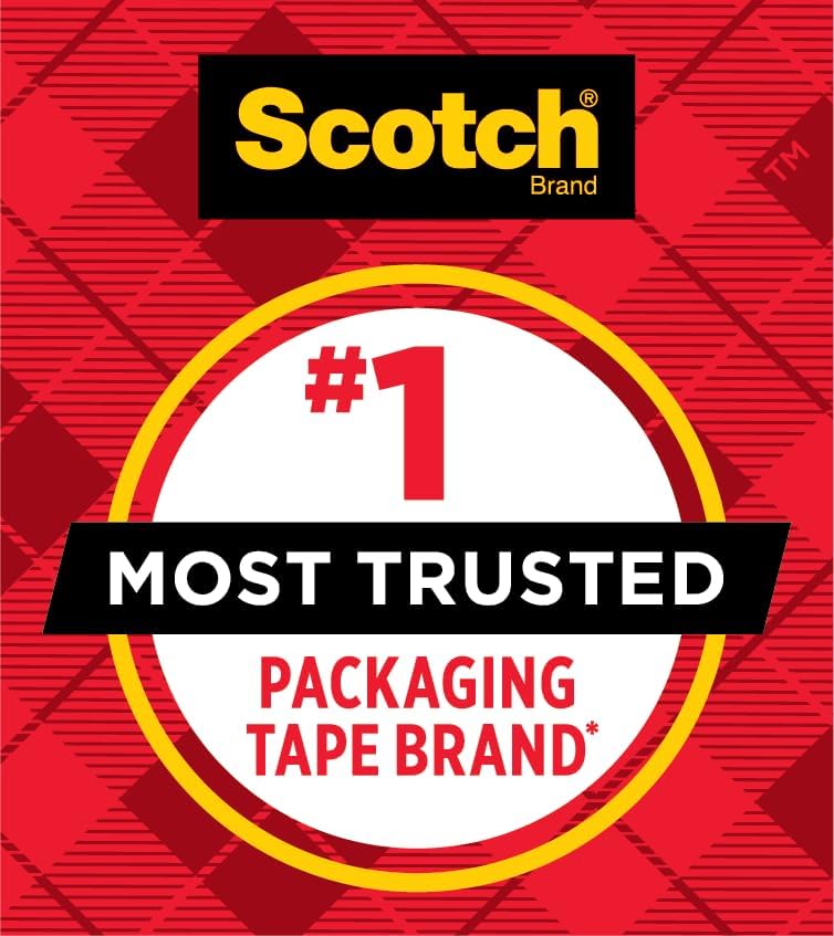 Scotch Heavy Duty Packaging Tape, 2 Count - Feature highlight