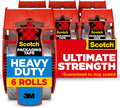 Scotch Heavy Duty Packing Tape, Clear, 6 Rolls