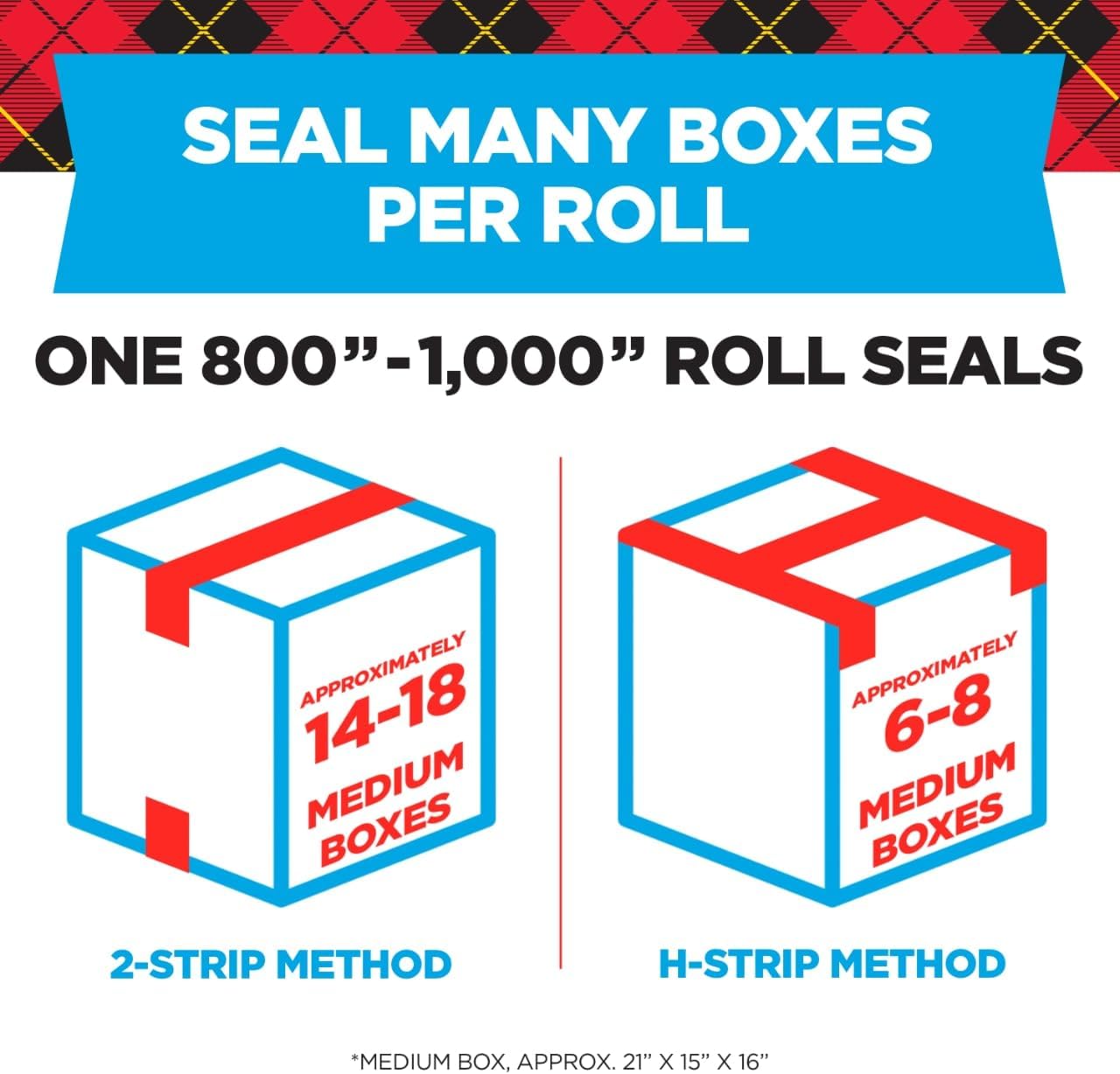 Scotch Heavy Duty Packing Tape, Clear, 6 Rolls - Alternate angle