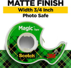 Scotch Magic Tape, 3 Rolls, Invisible, 3/4 x 300 in - Detail view