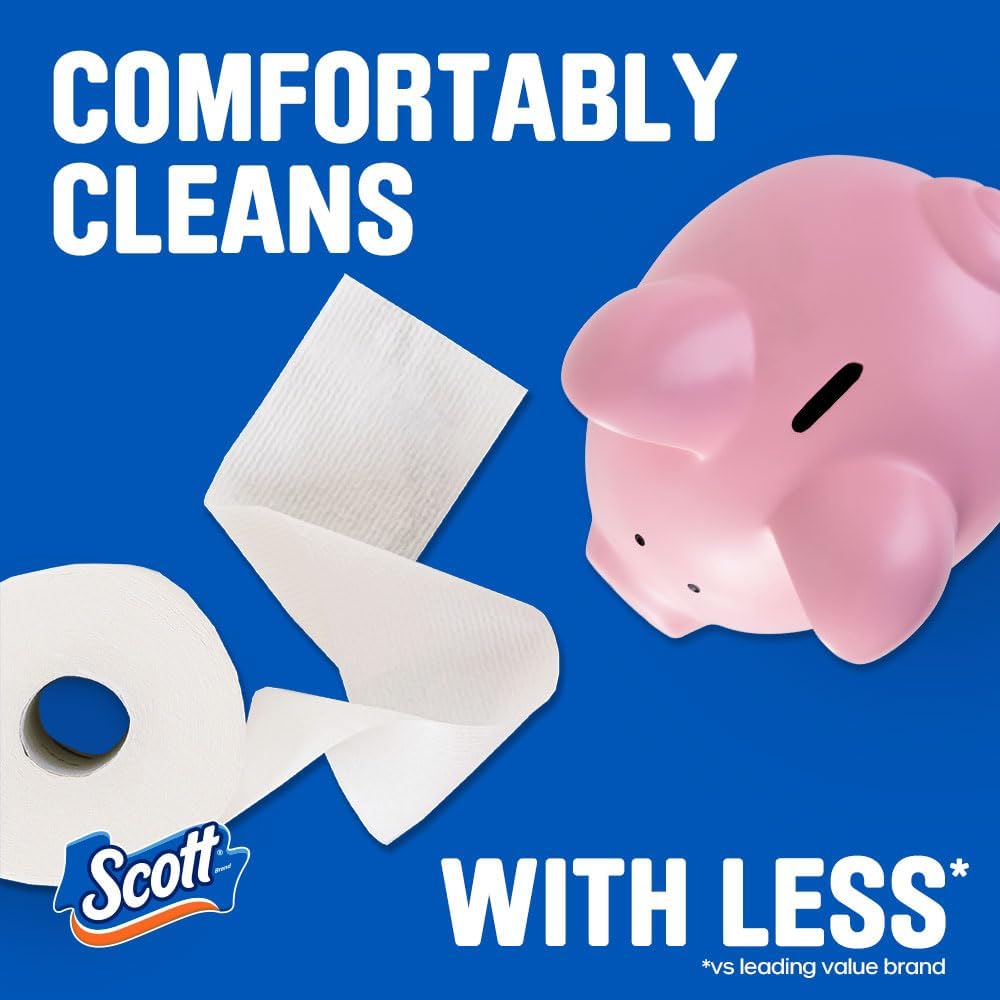 Scott ComfortPlus Toilet Paper, 12 Triple Rolls - Size reference