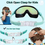 Seago Kids Swim Goggles 2 Pack, Anti-Fog - Close-up