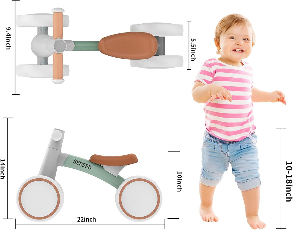 Sereed Toddler Balance Bike, 12-24 Months - Alternate angle