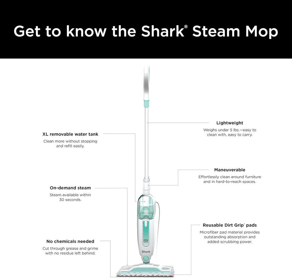 Shark Steam Mop with Removable Water Tank - Alternate angle
