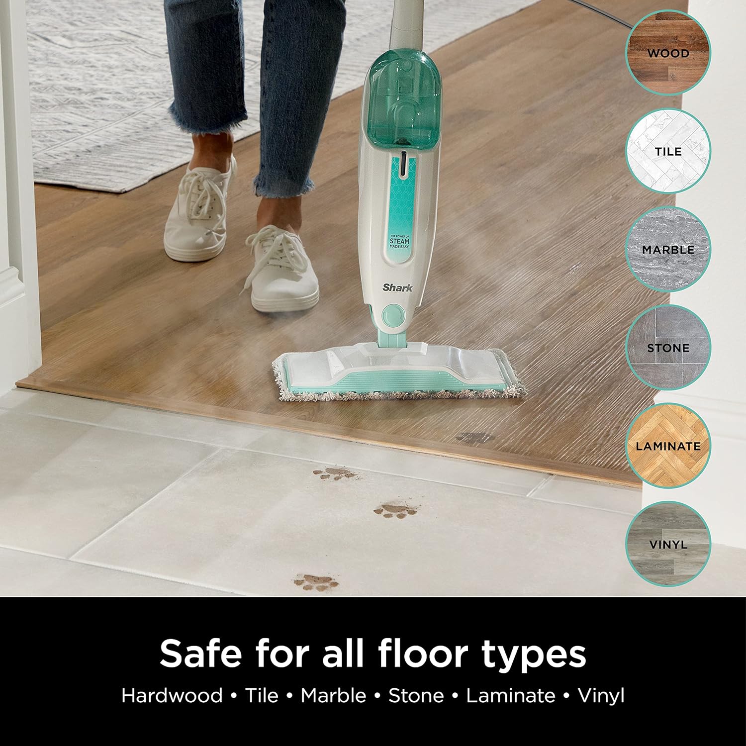 Shark Steam Mop with Removable Water Tank - Feature highlight
