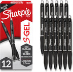 Sharpie S-Gel Pens, Medium Point, 12 Count
