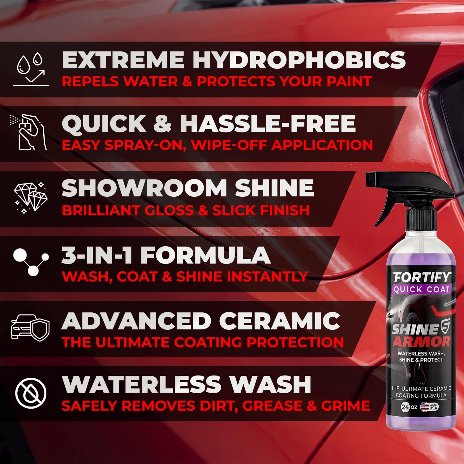 Shine Armor Fortify Quick Coat, 16oz Detailer - Close-up