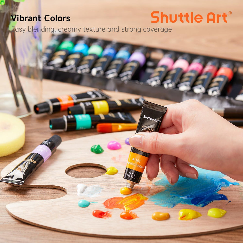 Shuttle Art Acrylic Paint Set, 30 Tubes - Close-up