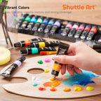 Shuttle Art Acrylic Paint Set, 30 Tubes - Close-up