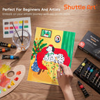 Shuttle Art Acrylic Paint Set, 30 Tubes - Size reference
