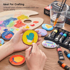 Shuttle Art Acrylic Paint Set, 30 Tubes - In use