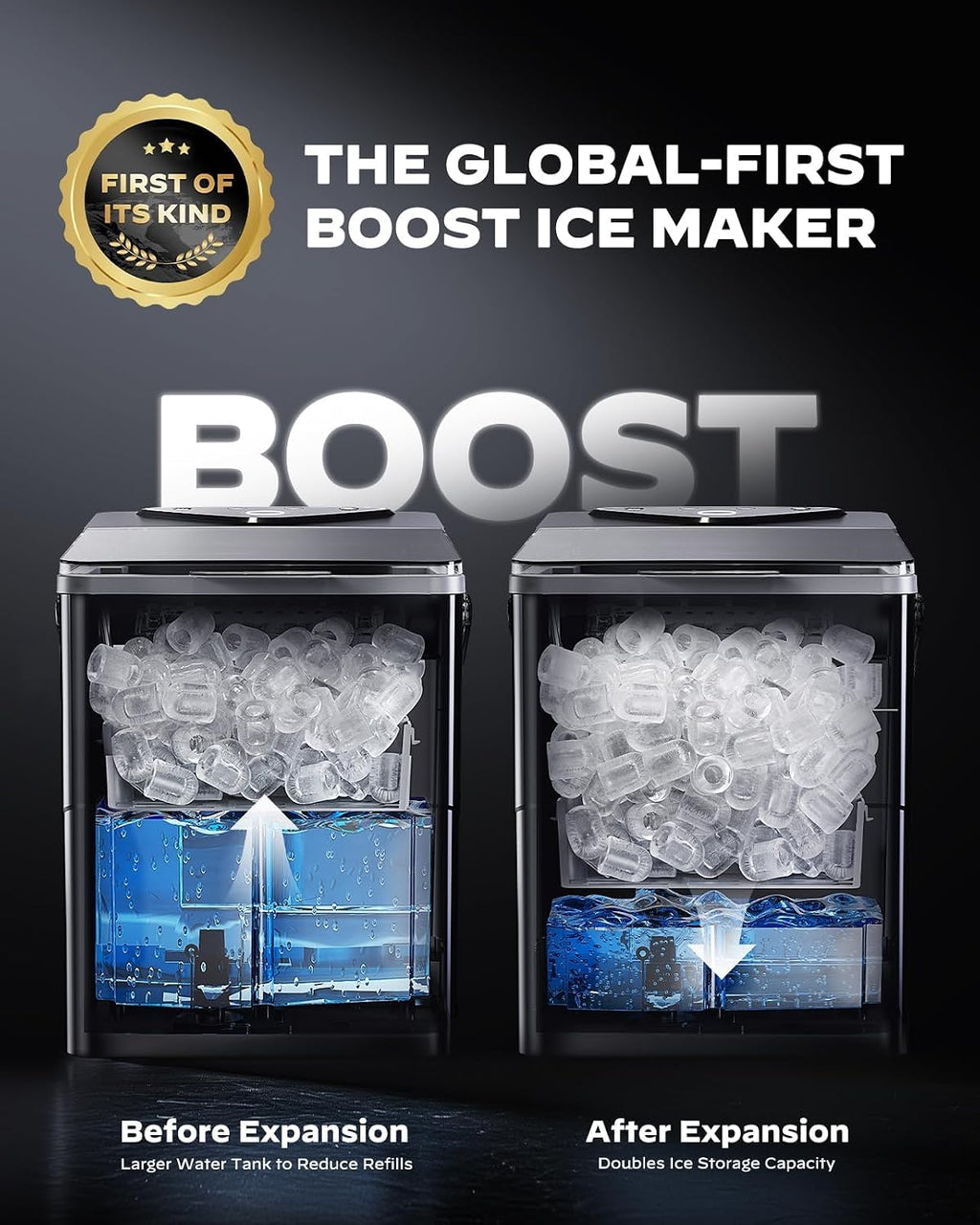 Silonn Ice Maker, 2.5L Basket, 9 Cubes in 6 Min - Detail view