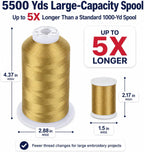 Simthread Embroidery Thread 5000M, Brass 328 - Detail view