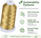 Simthread Embroidery Thread 5000M, Brass 328 - Alternate angle
