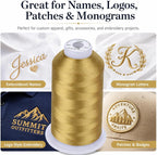 Simthread Embroidery Thread 5000M, Brass 328 - Size reference
