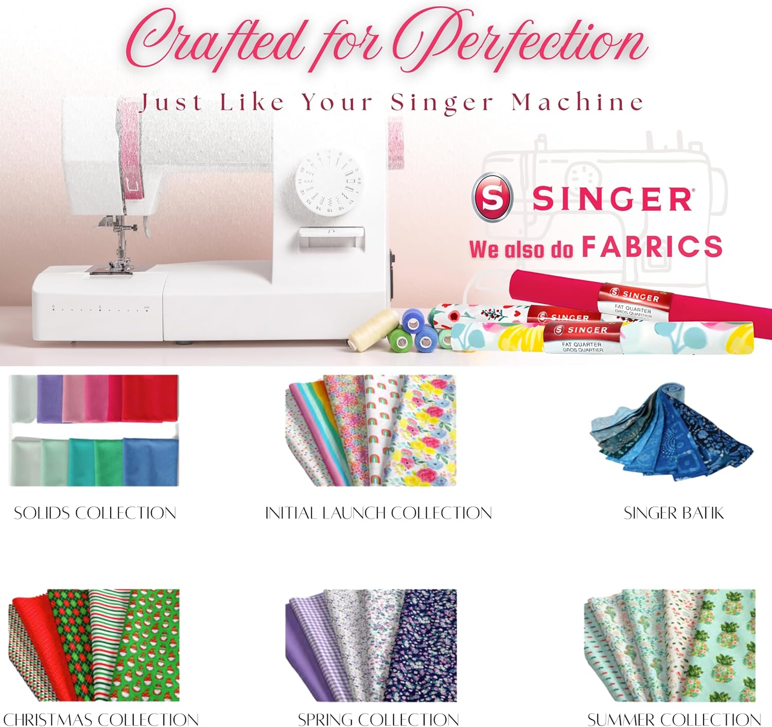 Singer Cotton Quilting Fabric, 44 In, Bright White - Size reference