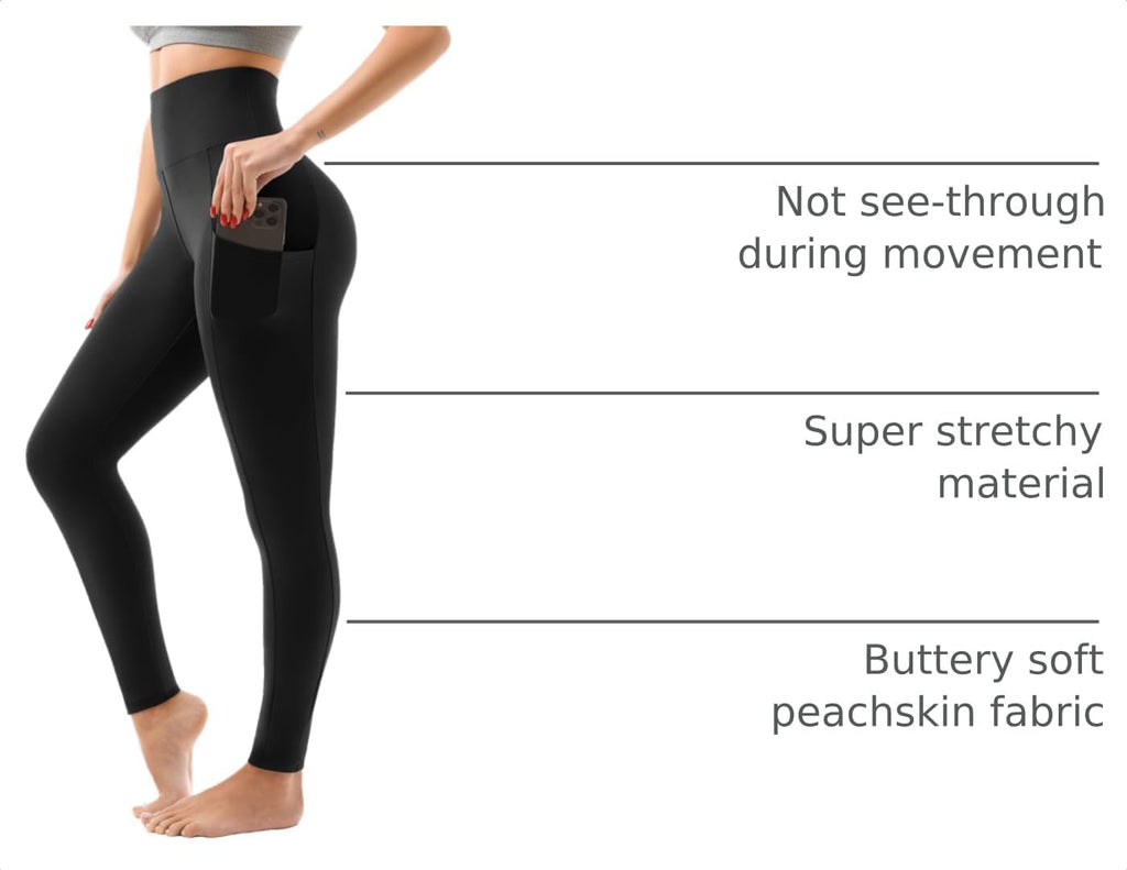 Sinophant High Waisted Leggings with Pockets - Size reference