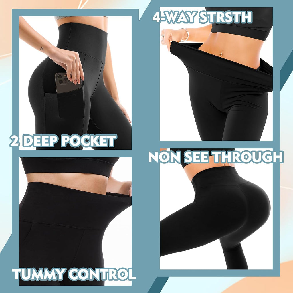 Sinophant High Waisted Leggings with Pockets - In use