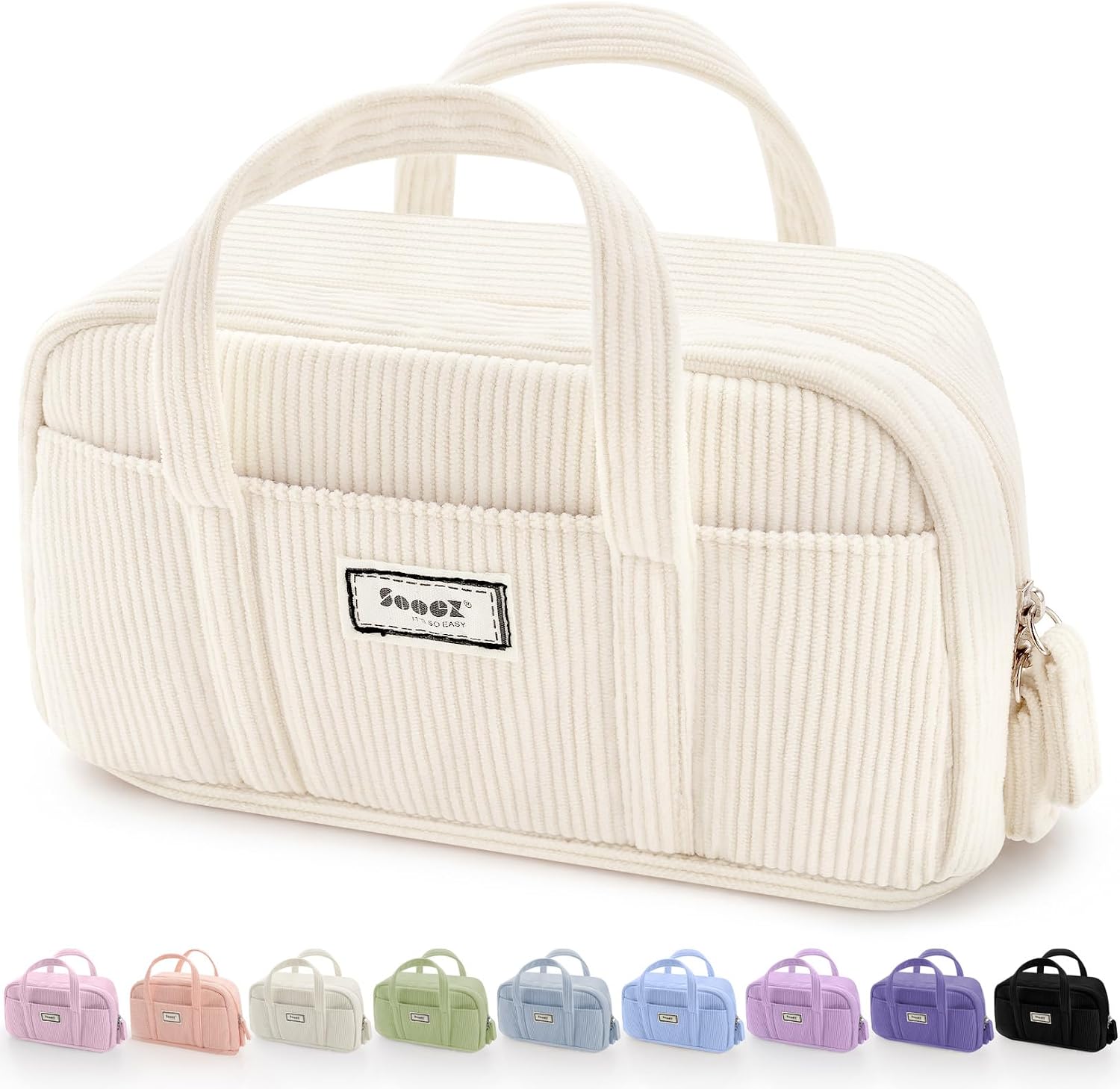 Sooez Large Pencil Case, 5 Compartments