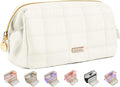 Sooez Soft Pencil Case Pouch with Zipper, Beige