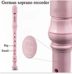 Hoseyin Soprano Recorder, C Key, Pink - Detail view