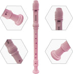 Hoseyin Soprano Recorder, C Key, Pink - Close-up