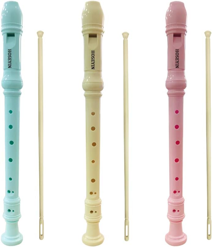 Hoseyin Soprano Recorder, C Key, Pink - Packaging