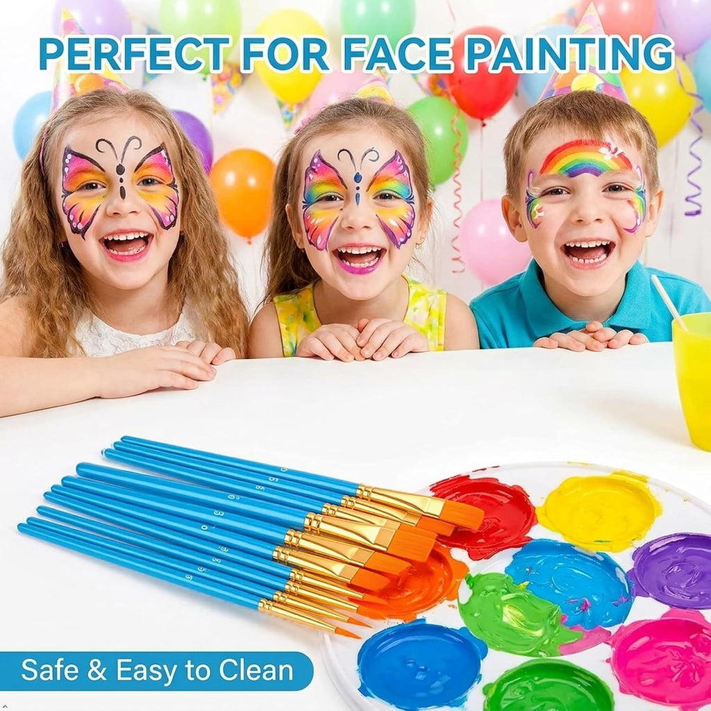 Soucolor 20-Pc Pointed Tip Artist Paintbrush Set - In use