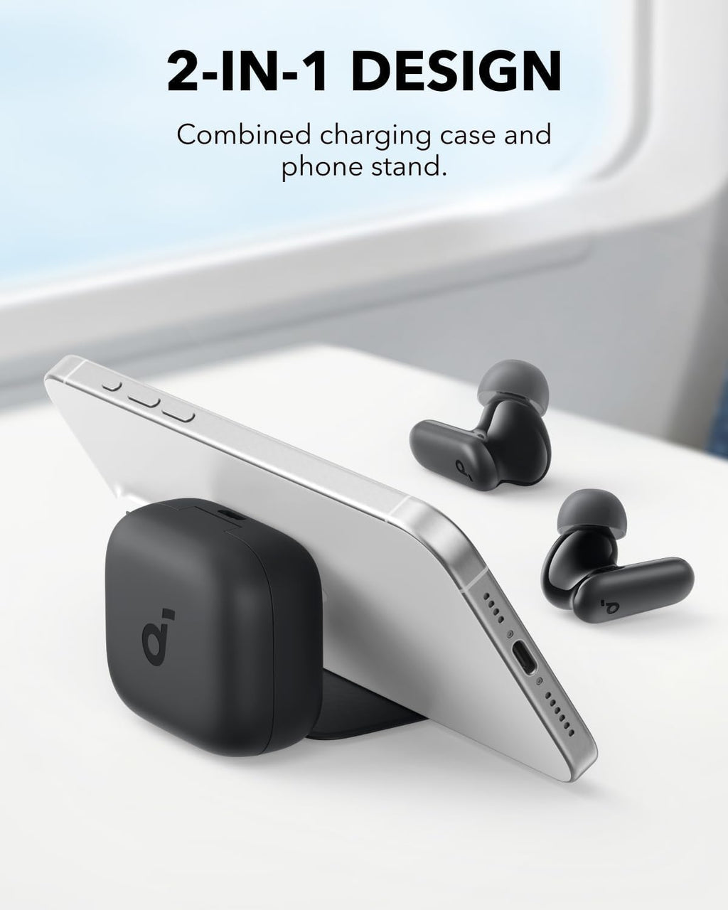 Soundcore P30i Noise Cancelling Earbuds, Black - Detail view