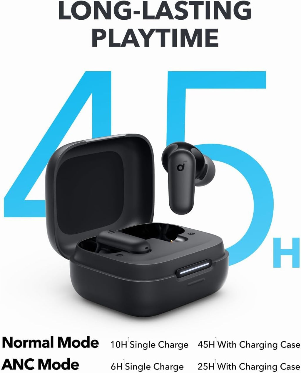 Soundcore P30i Noise Cancelling Earbuds, Black - In use