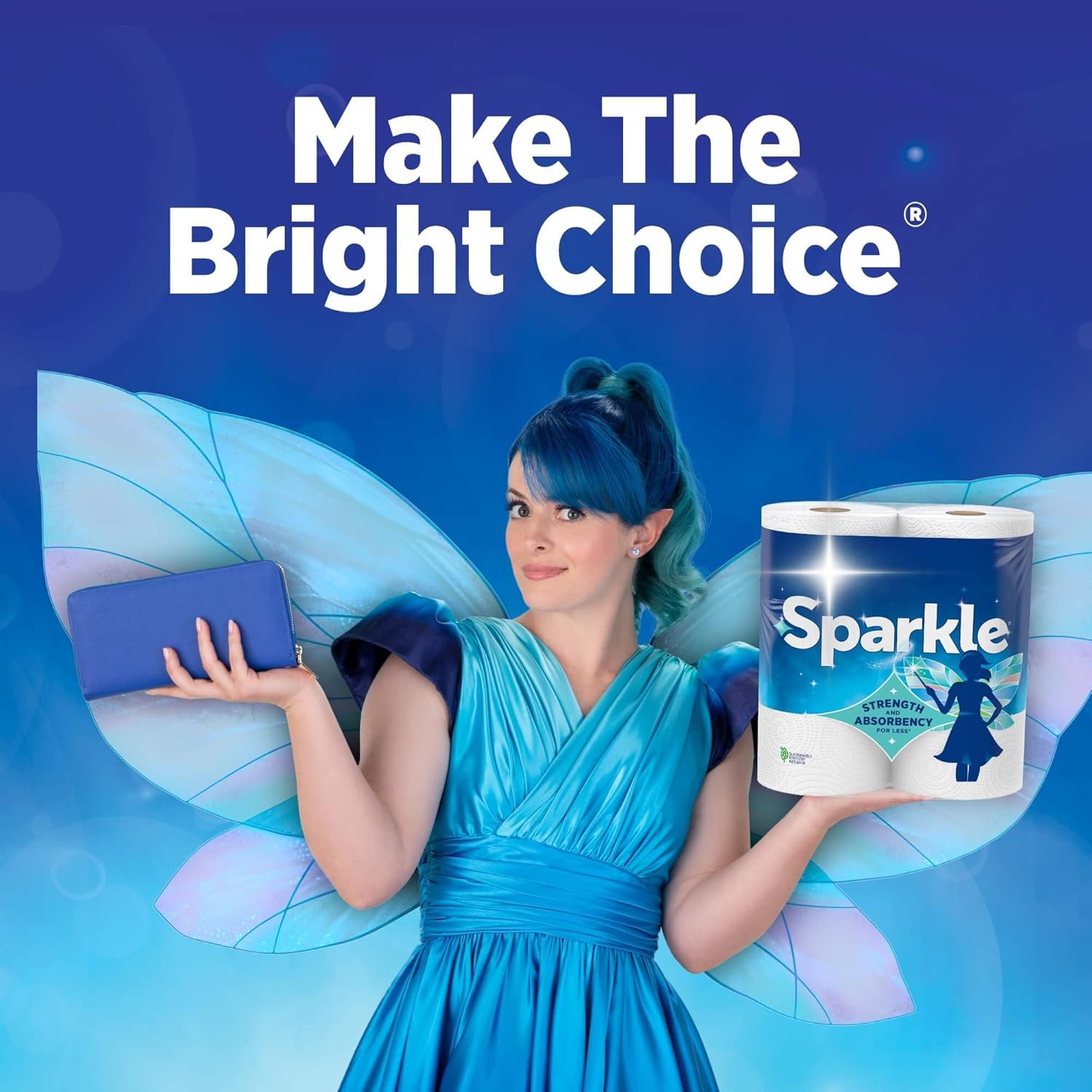Sparkle Pick-A-Size Paper Towels, 6 Double Rolls - Alternate angle